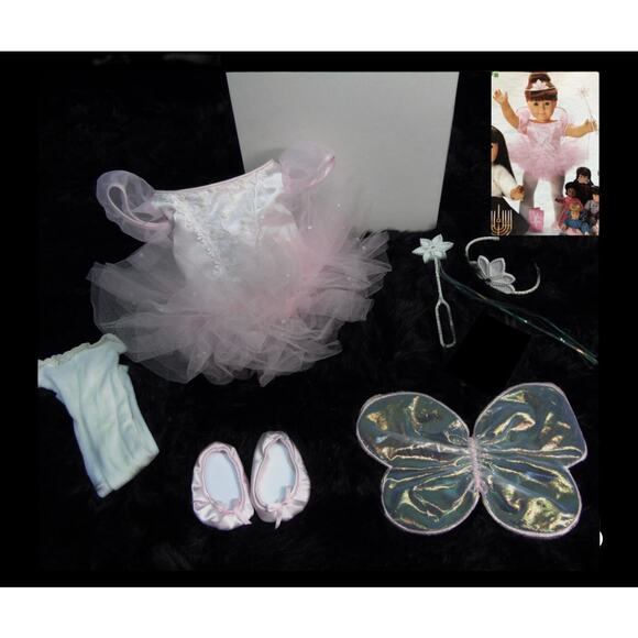 American Girl SUGAR PLUM FAIRY Nutcracker Suite Ballet Outfit Tiara Wand Tights+ - Picture 16 of 16